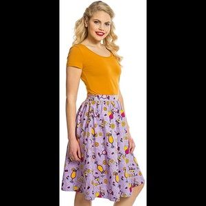 Retro style cocktail skirt zip closure